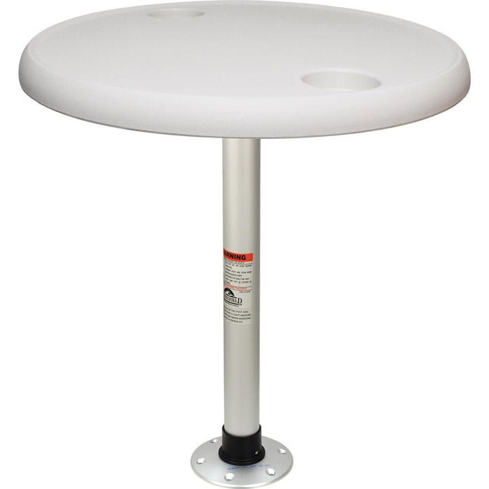 Springfield 1690102 Thread-Lock Package, 24" Round Table, W/O Umbrella Socket, Pedestal Set & Table Top