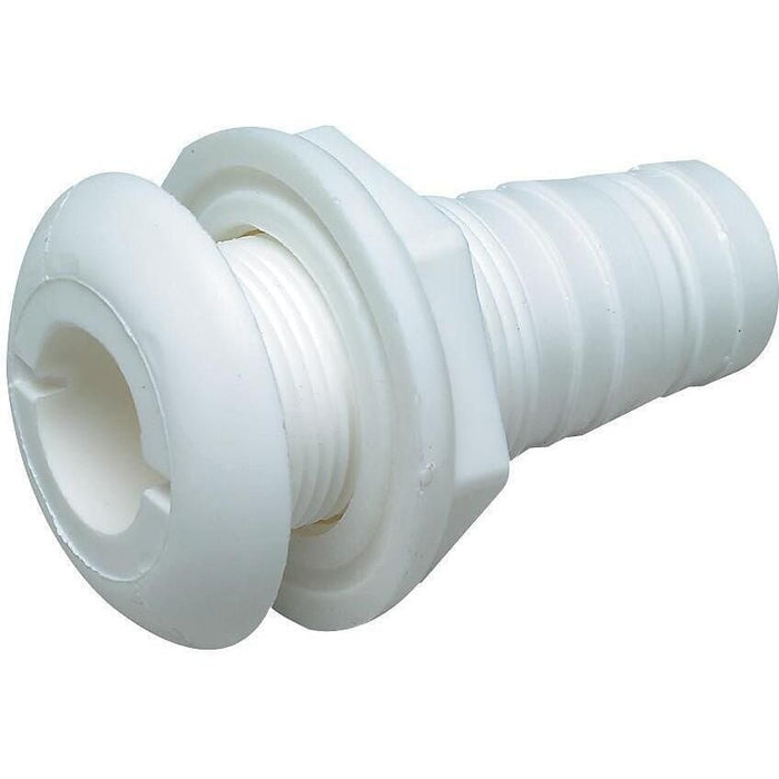 Seachoice 50-18031 5/8" White Plastic Thru-Hull w/Broad Flange