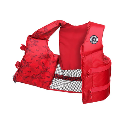 Mustang Survival MV3571-4-0 | – – YOUTH REV FOAM VEST 55-88 lbs - Red