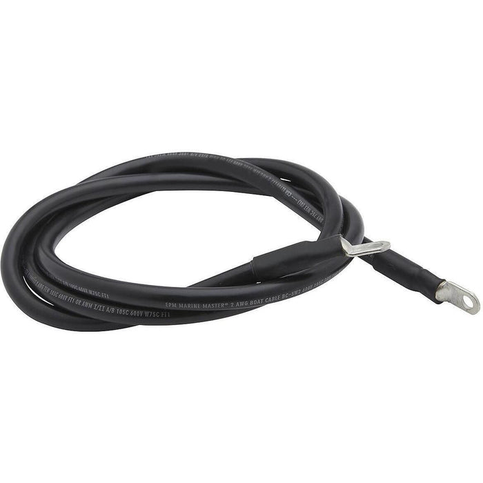 Seachoice 63004 Tinned Copper Battery Assembly, 2 AWG, Black, 6'