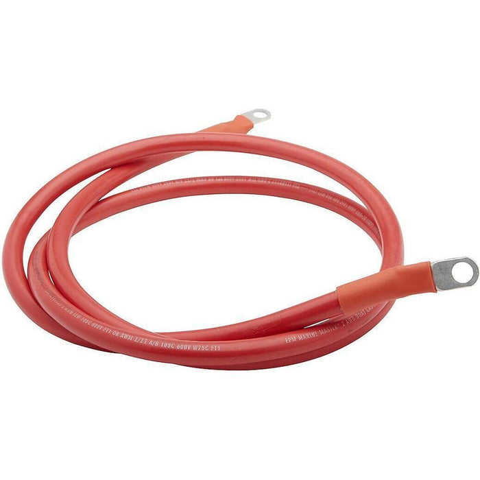 Seachoice 63014 Tinned Copper Battery Assembly, 2 AWG, Red, 6'