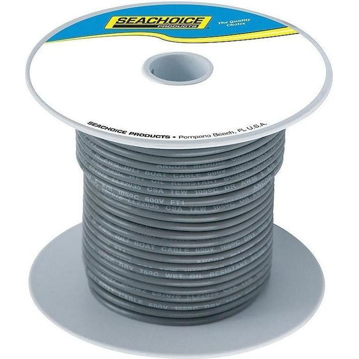 Seachoice 50-63134 Tinned Copper Marine Wire, 16 AWG, Gray, 100'
