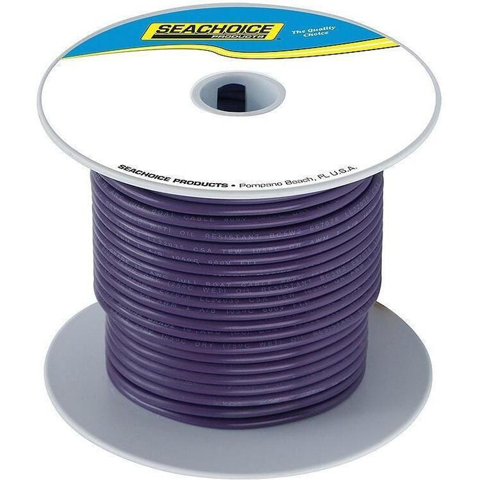 Seachoice 50-63117 Tinned Copper Marine Wire, 14 AWG, Purple, 100'
