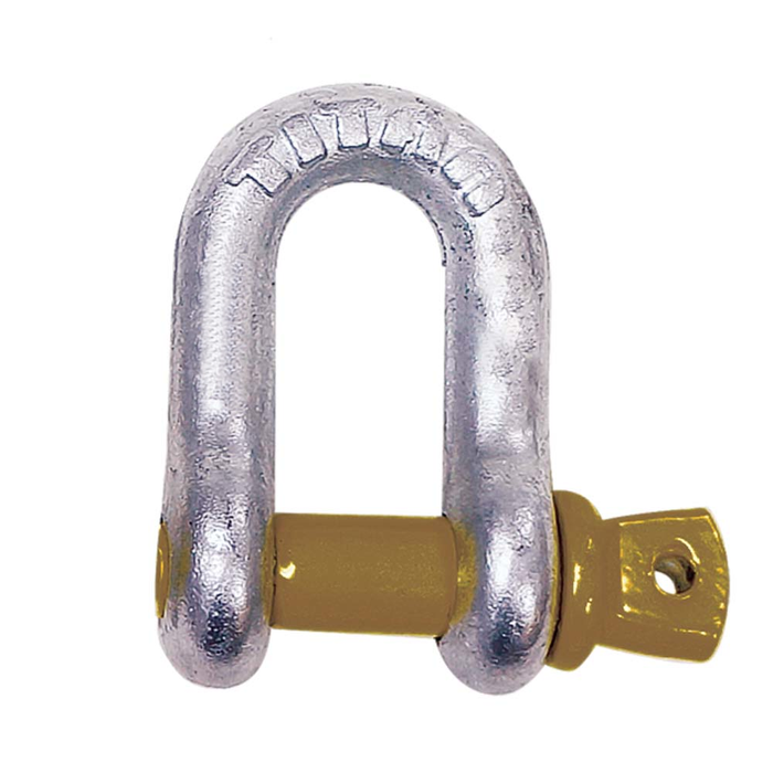 Titan Chain 10319062 Hot Galvanized D Shackle, 1/4"
