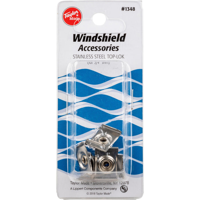 Taylor Made Products 1348 Taylor SS Top-Lok for Heavy 1" Round Trim (4 per pack)
