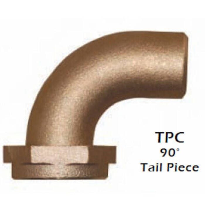 Groco TPC-1500 Bronze Tail Piece 90°, NPS Thread