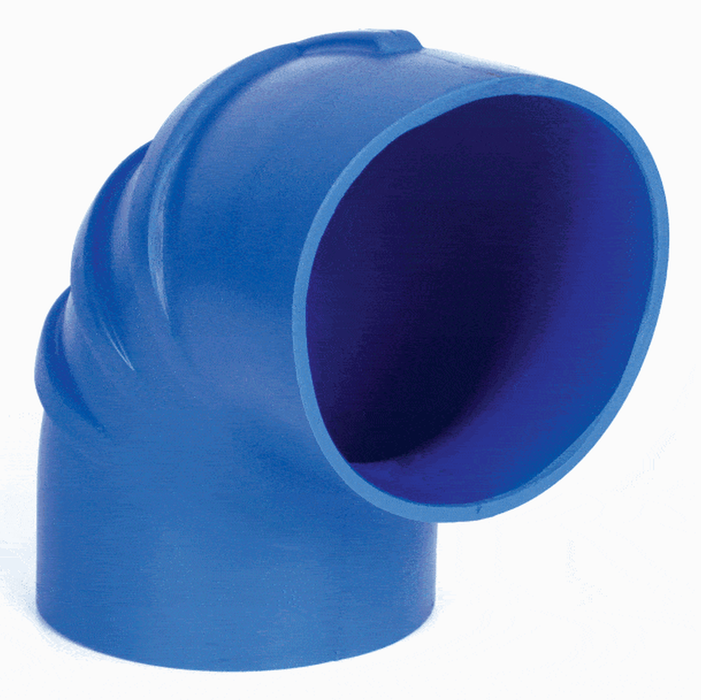 Trident 290V3500-S/S Exhaust Connector, 90 deg. Silicone Molded Wet Elbow, 3 1/2" w/T-Bolt Clamps