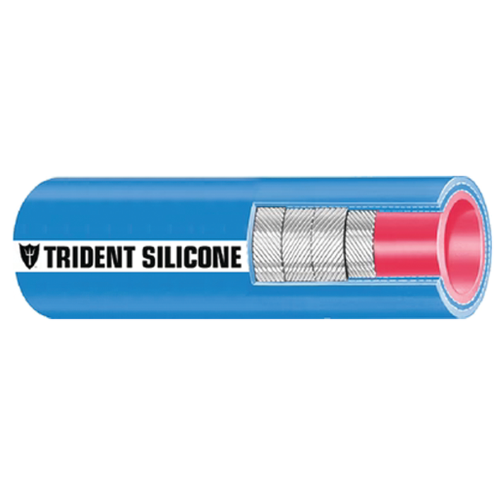 Trident Marine 202V5000-36 Trident Blue "VHT" Silicone Softwall Wet Exhaust Hose, 5" x 3'