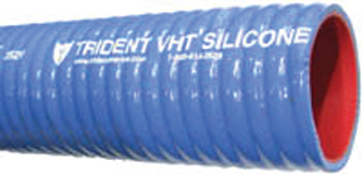 Trident Marine 252V2004 Blue Corrugated Silicone Exhaust Hose, 2" x 12'