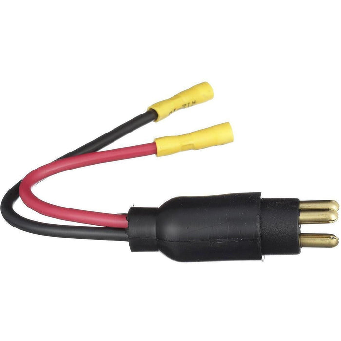 Seachoice 13751 Trolling Motor Plug, Straight, Male, Motor Side, 6 in. Lead Wires