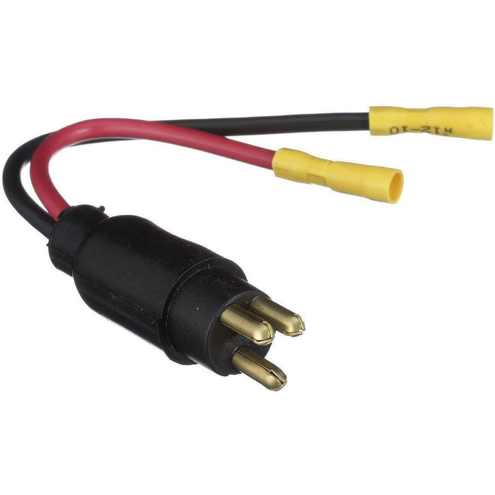 Seachoice 13751 Trolling Motor Plug, Straight, Male, Motor Side, 6 in. Lead Wires
