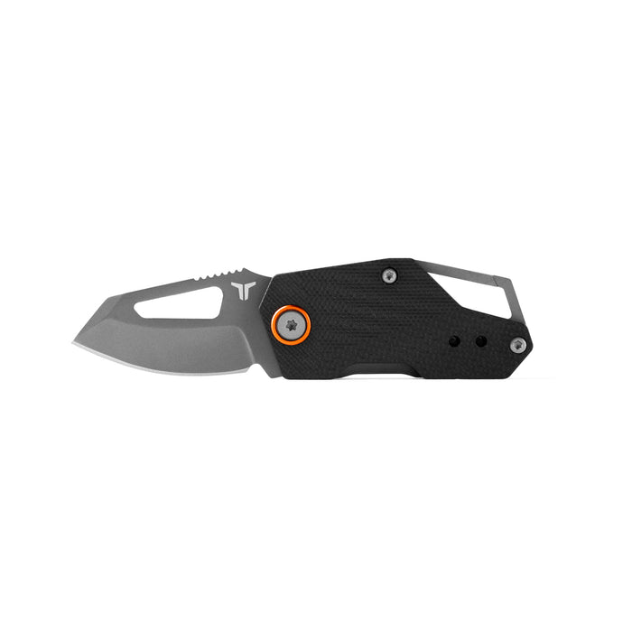 True Utility Berm Keychain Knife with 1.5" Titanium Nitride Coated Blade and Carabiner Clip