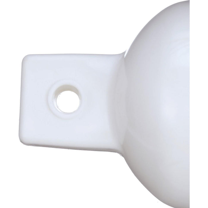 Seachoice DE77231S White Twin Eye Ribbed Fender Kit, (2) 6.5" x 23" Fenders and (2) 3/8" x 5' Fender Lines