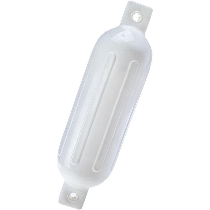 Seachoice DE79271S 79031 Twin Eye Ribbed Fender, White, 8.5 x 27"