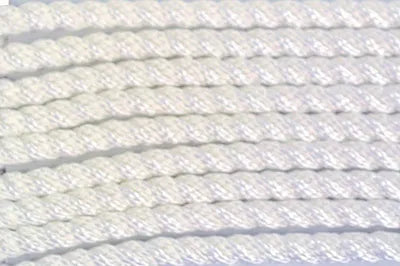 Buccaneer Twisted Nylon Line Medium Lay White 1/4 Inch to 1 Inch Diameter- Sold By the Foot