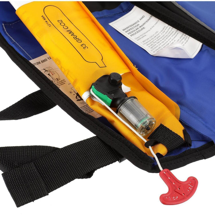 Seachoice 1214MA-BLUE/BLK-85840 Type V Inflatable PFD 33G Manual/Auto, Blue/Black