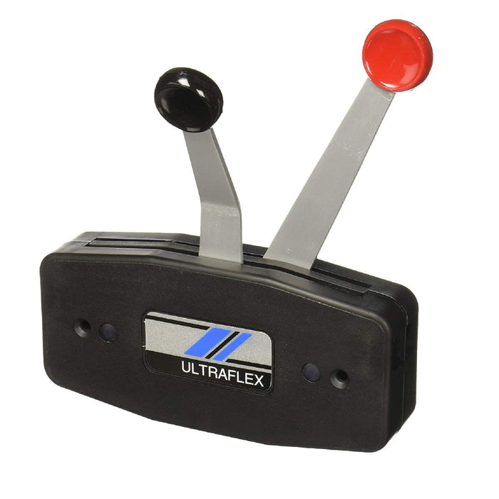 Uflex B49 Single Function Dual Lever Side Mount Control, Black