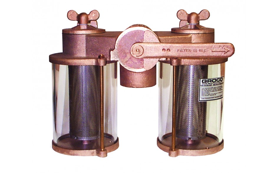 Groco VD-2500-S Vertical Duplex Engine Raw Water Strainer- 2-1/2"