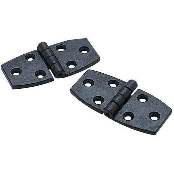 Seachoice 34141 Door Hinge, 2-3/4" x 1-3/8", Black Nylon , Pair
