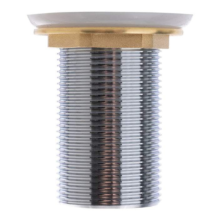Embajador Marine V03-0704-NP-R Drenaje de 1 3/4", con tapa (sin rebosadero), recto, rosca M de 1 1/4" (níquel cepillado)