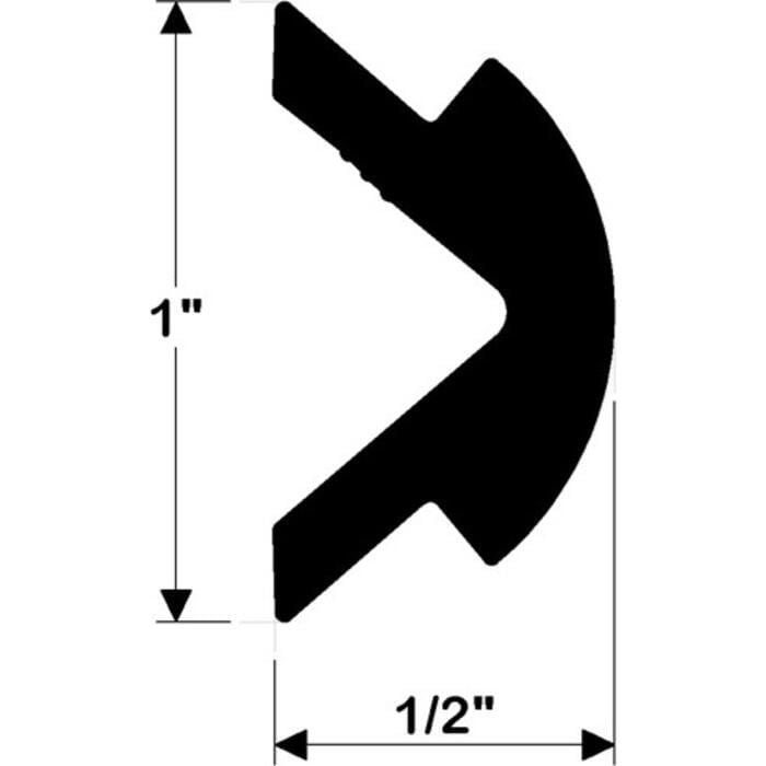 Taco Metals V12-0303WHC50-1 Taco Flexible Vinyl Insert, 50' White