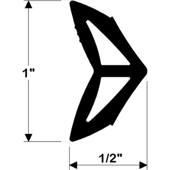 Taco Metals V12-0338BKA70-1 Taco Flexible Vinyl Insert, 70' Black