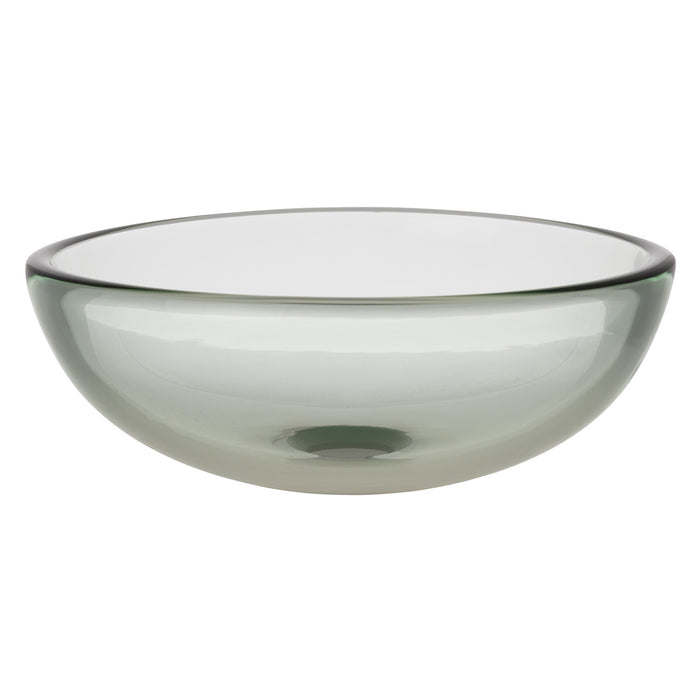 Recipiente de media esfera Ambassador Marine V21-1402-CL-R - Vidrio liso, 30 cm de diámetro, drenaje de 4,3 cm (transparente)