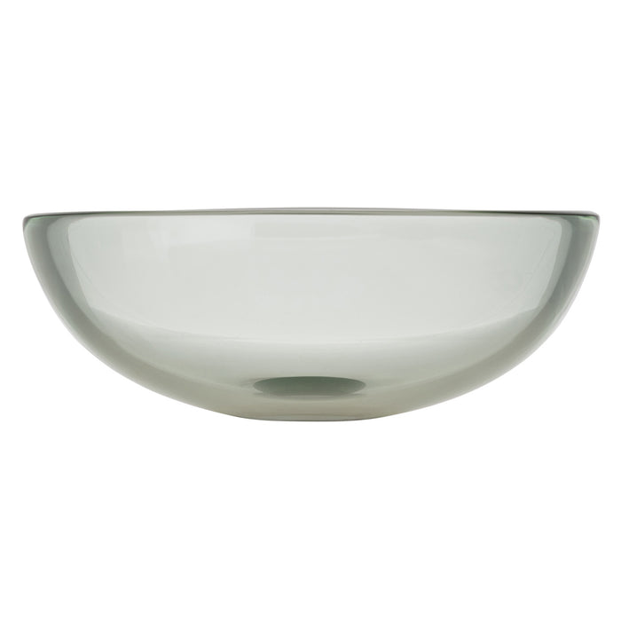 Recipiente de media esfera Ambassador Marine V21-1402-CL-R - Vidrio liso, 30 cm de diámetro, drenaje de 4,3 cm (transparente)