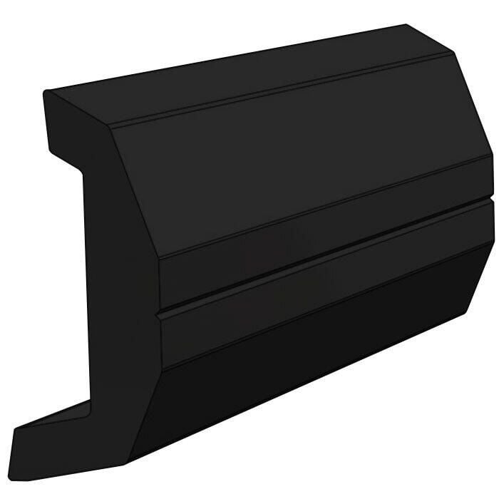 Taco Metals V21-3670BKA20D-1 Rigid Vinyl Rub Rail, Black, 1-7/8" H x 3/4" W x 20' L
