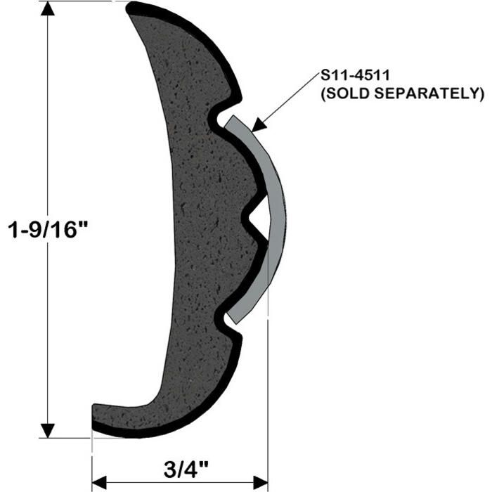 Flex Core Railing Taco Metals V21-9959WHC50D Rigid Vinyl Flex Core Rub Rail — Freeport ...