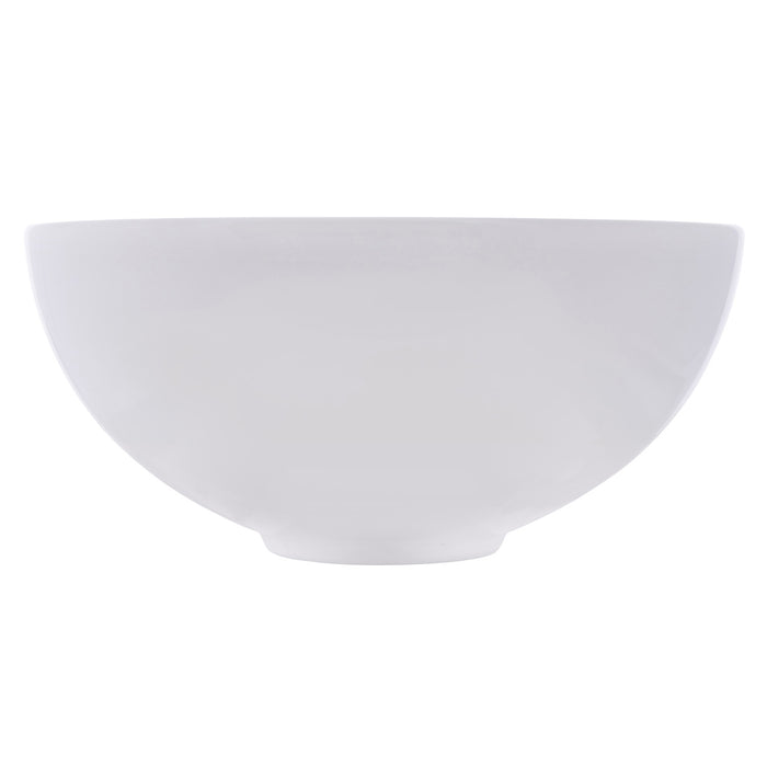 Ambassador Marine V28-1502-WH-R Half Sphere Vessel- Smooth Porcelain, 12 1/2" Diameter, 1 3/4" Drain (White)