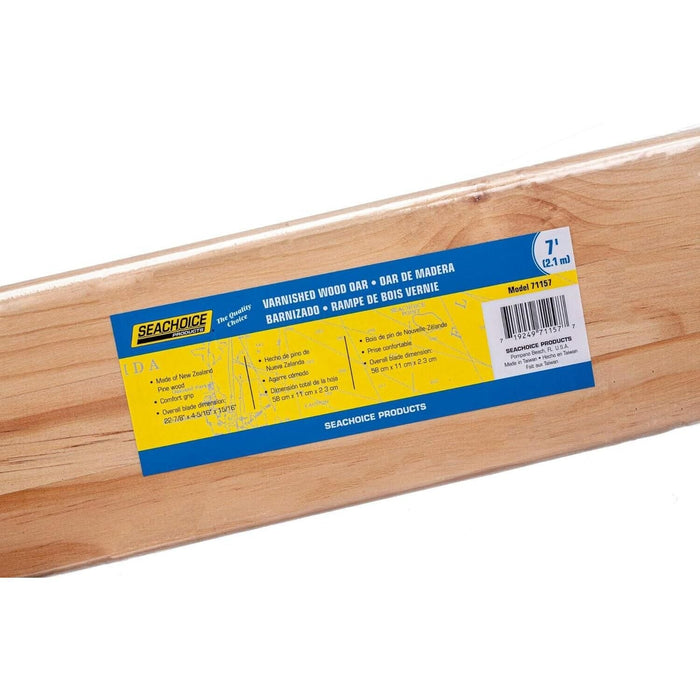 Seachoice 71157 Premium Varnished Oar With Grip, 7'