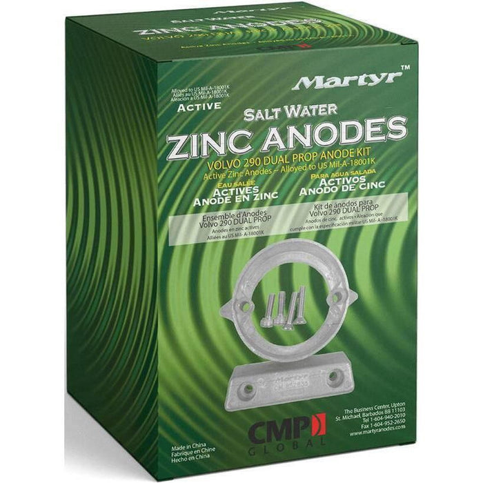 Martyr CM290DPKITZ Zinc Anode Kit for Volvo Penta 290, Dual Prop Engine (Contains 1-875821, 1-852835 and Hardware)