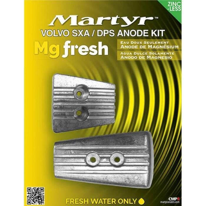 Martyr CMSXAKITM Anode Kit, For Volvo Penta SX-A/DPS Engine (1-3841427, 1-3883728, Hardware)