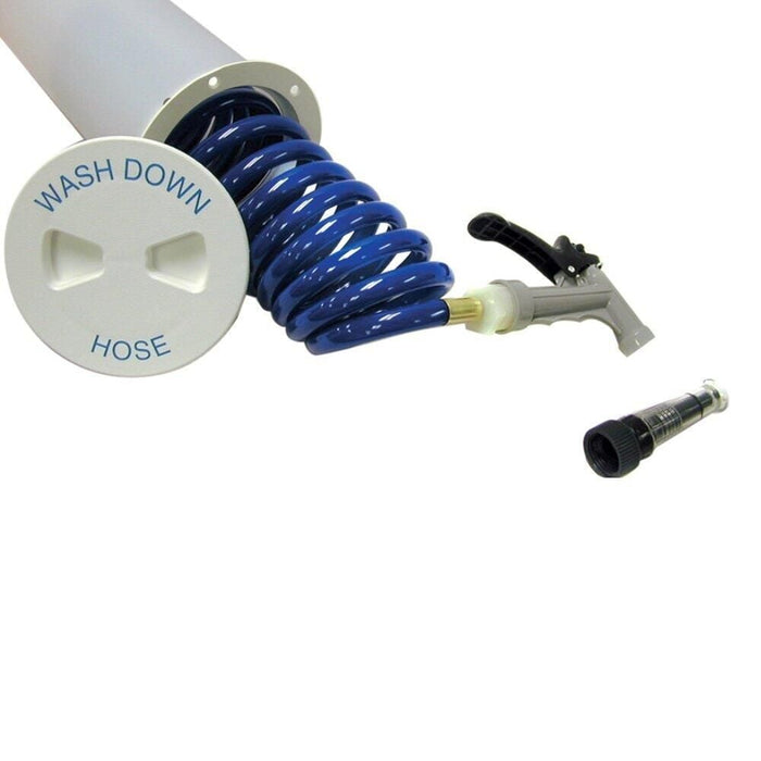 TH Marine WDSW-2-B-DP Wash Down Station & Hose, White