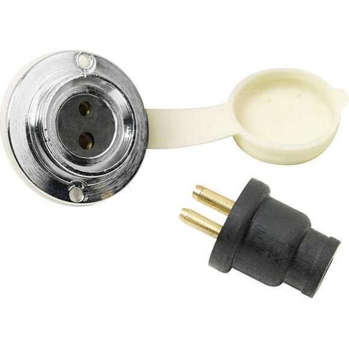 Seachoice 50-10121 Deck Connector With Two Pin Double Contact Socket and Plug