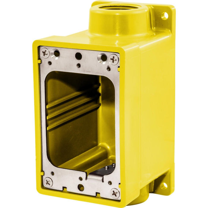 Hubbell HBL60CM83A Thermoplastic FD Box, Yellow