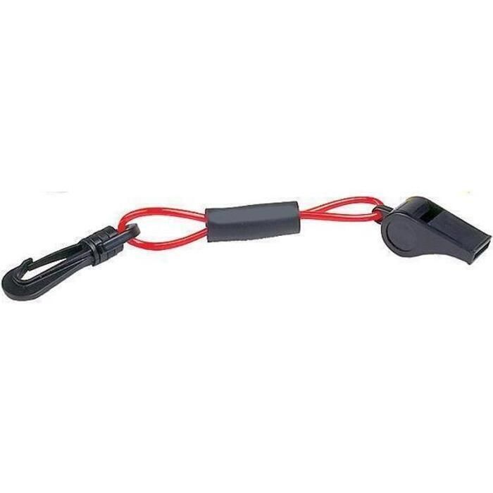 Seachoice 11726 Whistle w/ Lanyard, Red/Black