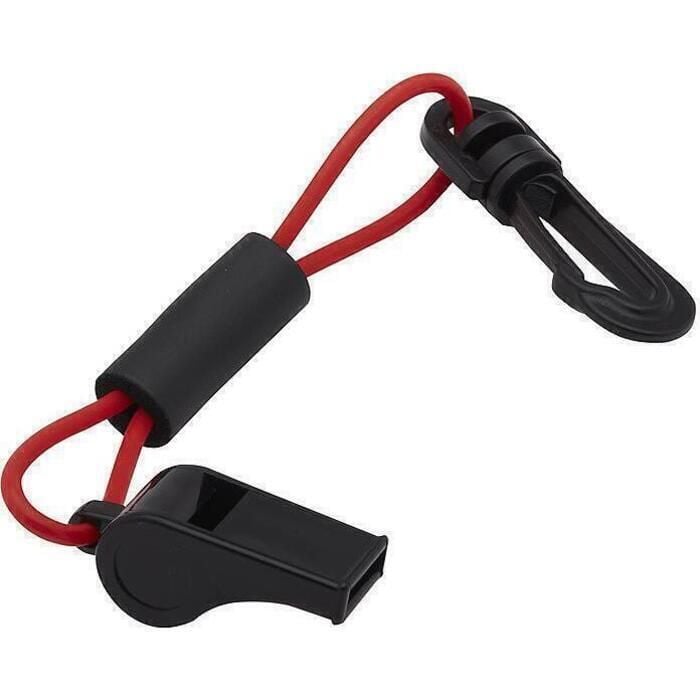 Seachoice 11726 Whistle w/ Lanyard, Red/Black