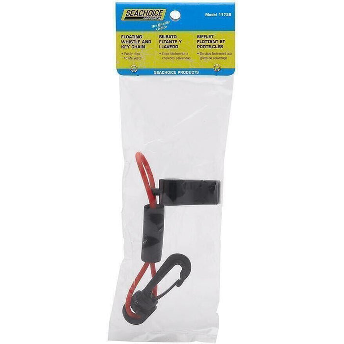 Seachoice 11726 Whistle w/ Lanyard, Red/Black