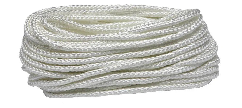 Double Braided Nylon White Marine Grade - By the Foot