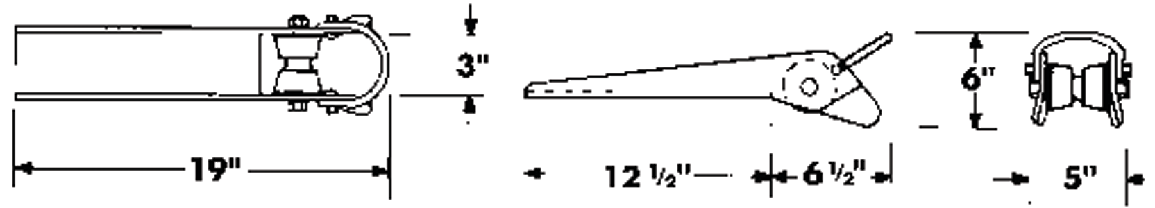 Windline URM-4 Medium Anchor Roller & Mount