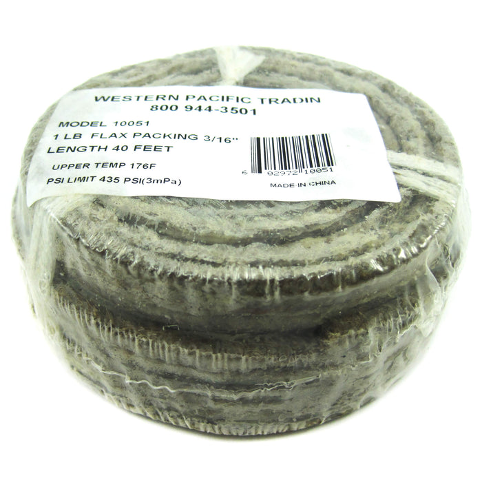 Western Pacific Trading 10051 Flax Packing 1 Lb Spool 3/16