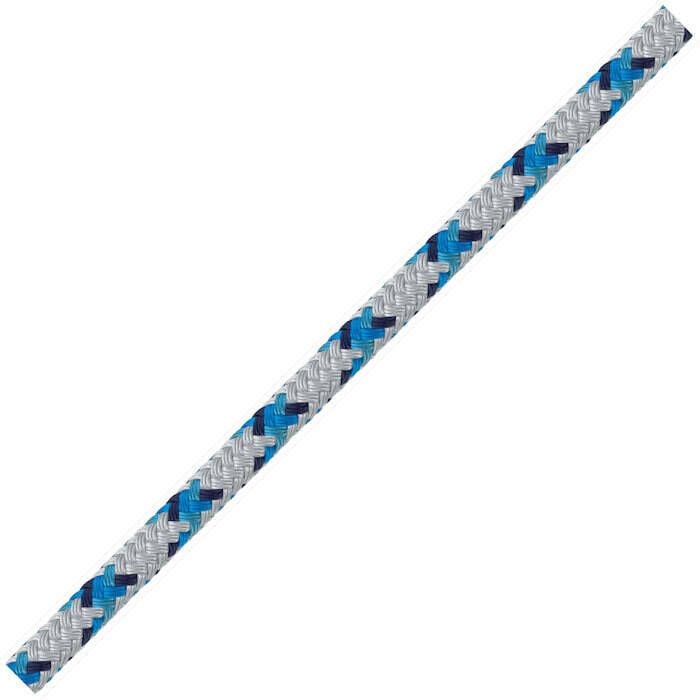 Samson Rope 4.35017E+11 Samson Rope 435016805030 Samson 435016805030 XLS3 Yacht, Braid, 1/4" (6mm) x 500', White w/Blue Tracer