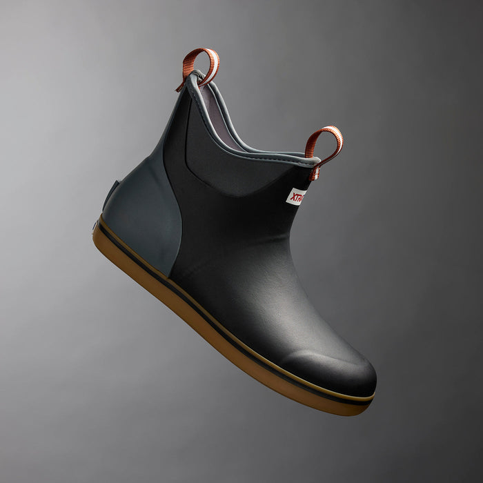 XTRATUF Men's Ankle Deck Boot Black/Deep Storm