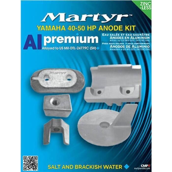 Martyr CMY4050KITA Anode Kit For Yamaha HP Outboards, Aluminum