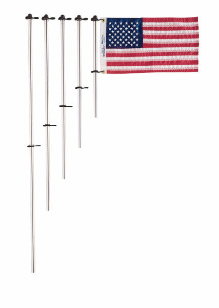 Taylor Made Flag Pole with Charlevoix Flag Clips - 3/4" Diameter Flag Staff