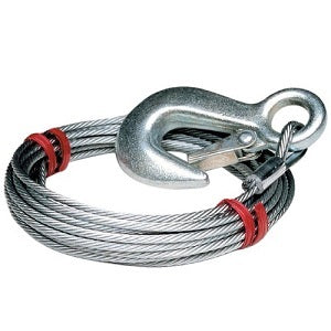 Danforth Galvanized Winch Cable with Heavy Duty Latch Hook 3/16" X 25 Ft