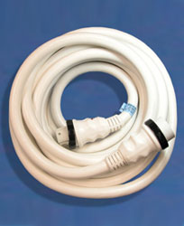 Cable de alimentación costera Marinco de 50 amperios, 125/250 V, 50 pies, color blanco