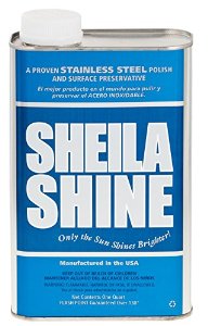 Limpiador y abrillantador de acero inoxidable Shiela Shine - Lata de 1 cuarto